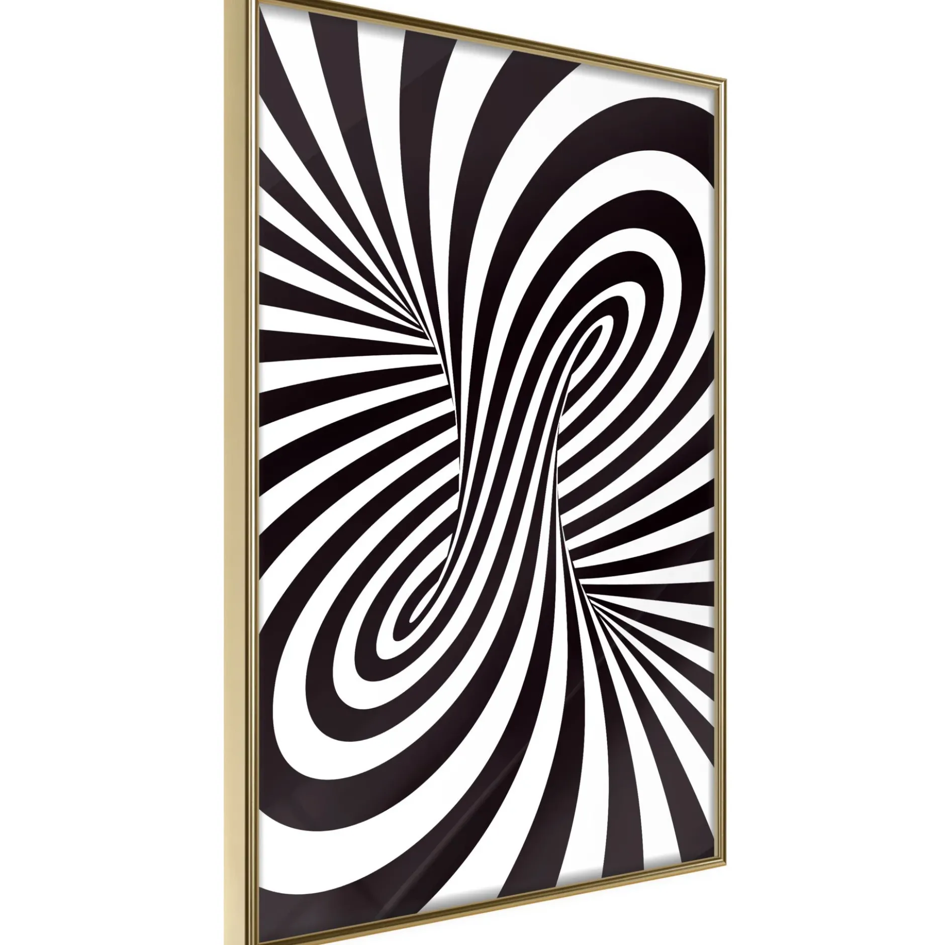 Poster 'Black and White Swirl'