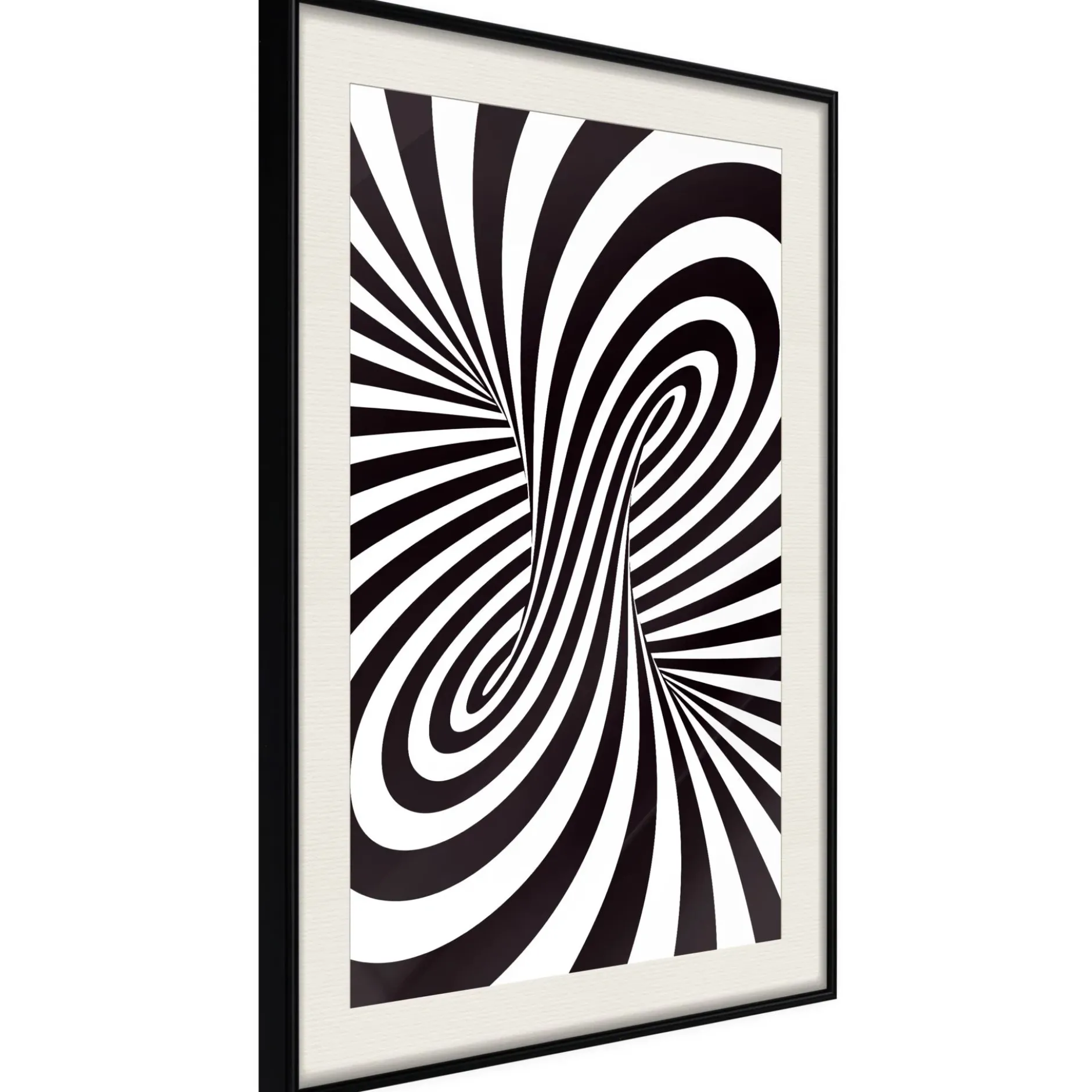 Poster 'Black and White Swirl'