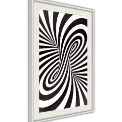 Poster 'Black and White Swirl'
