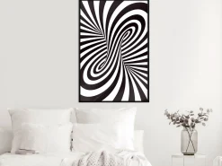 Poster 'Black and White Swirl'