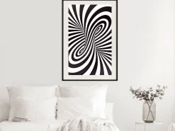 Poster 'Black and White Swirl'