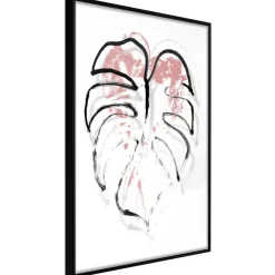 Poster 'Black Leaf Outline'