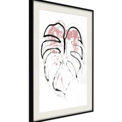 Poster 'Black Leaf Outline'