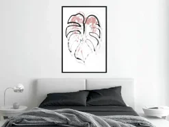 Poster 'Black Leaf Outline'
