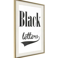 Poster 'Black Letters'