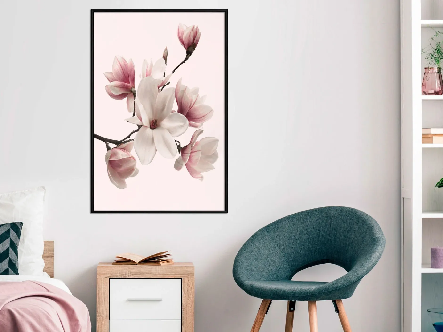 Poster 'Blooming Magnolias I'