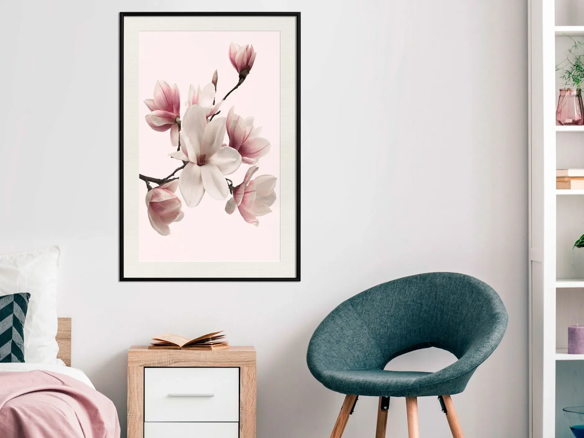 Poster 'Blooming Magnolias I'