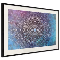 Poster 'Blue and Pink Mandala'
