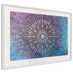 Poster 'Blue and Pink Mandala'