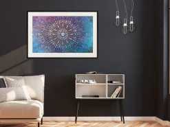 Poster 'Blue and Pink Mandala'