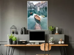 Poster 'Boats In Dolomites'