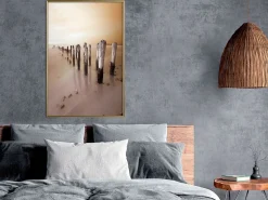 Poster 'Breakwater in Sepia'