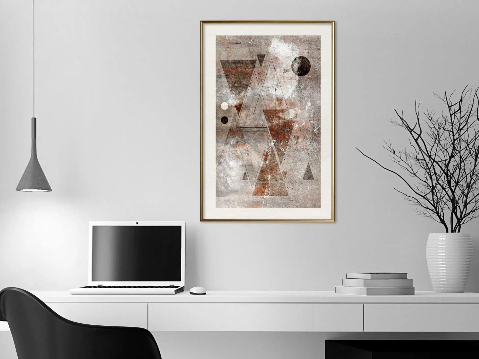 Poster 'Brick-Built Triangles'