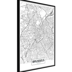 Poster 'City map: Brussels'