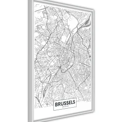 Poster 'City map: Brussels'