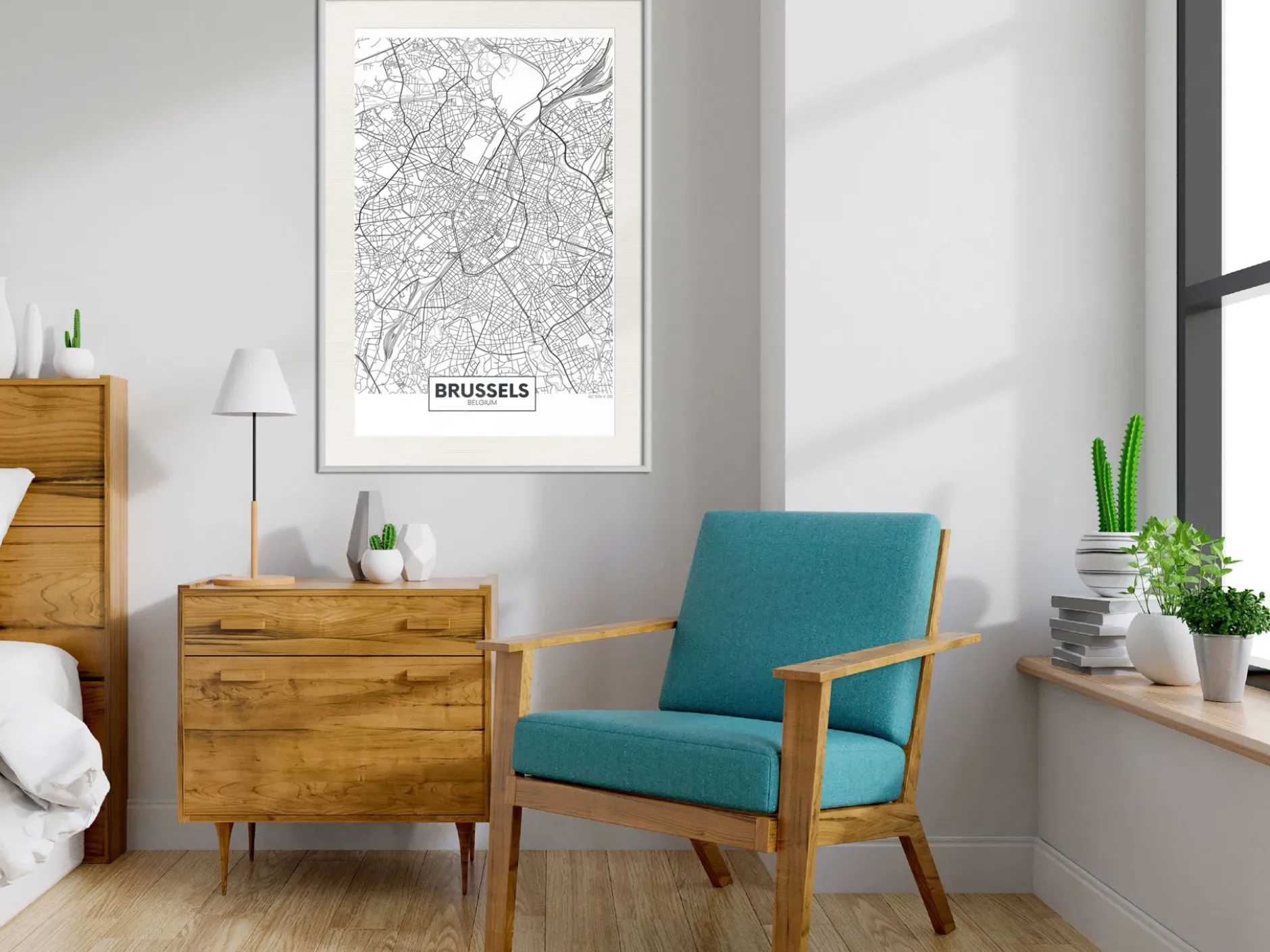 Poster 'City map: Brussels'