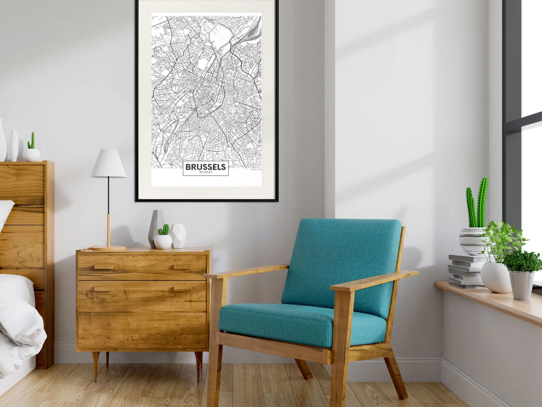Poster 'City map: Brussels'