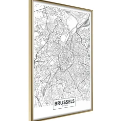 Poster 'City map: Brussels'