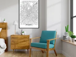 Poster 'City map: Brussels'