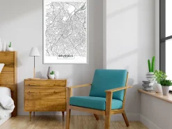Poster 'City map: Brussels'