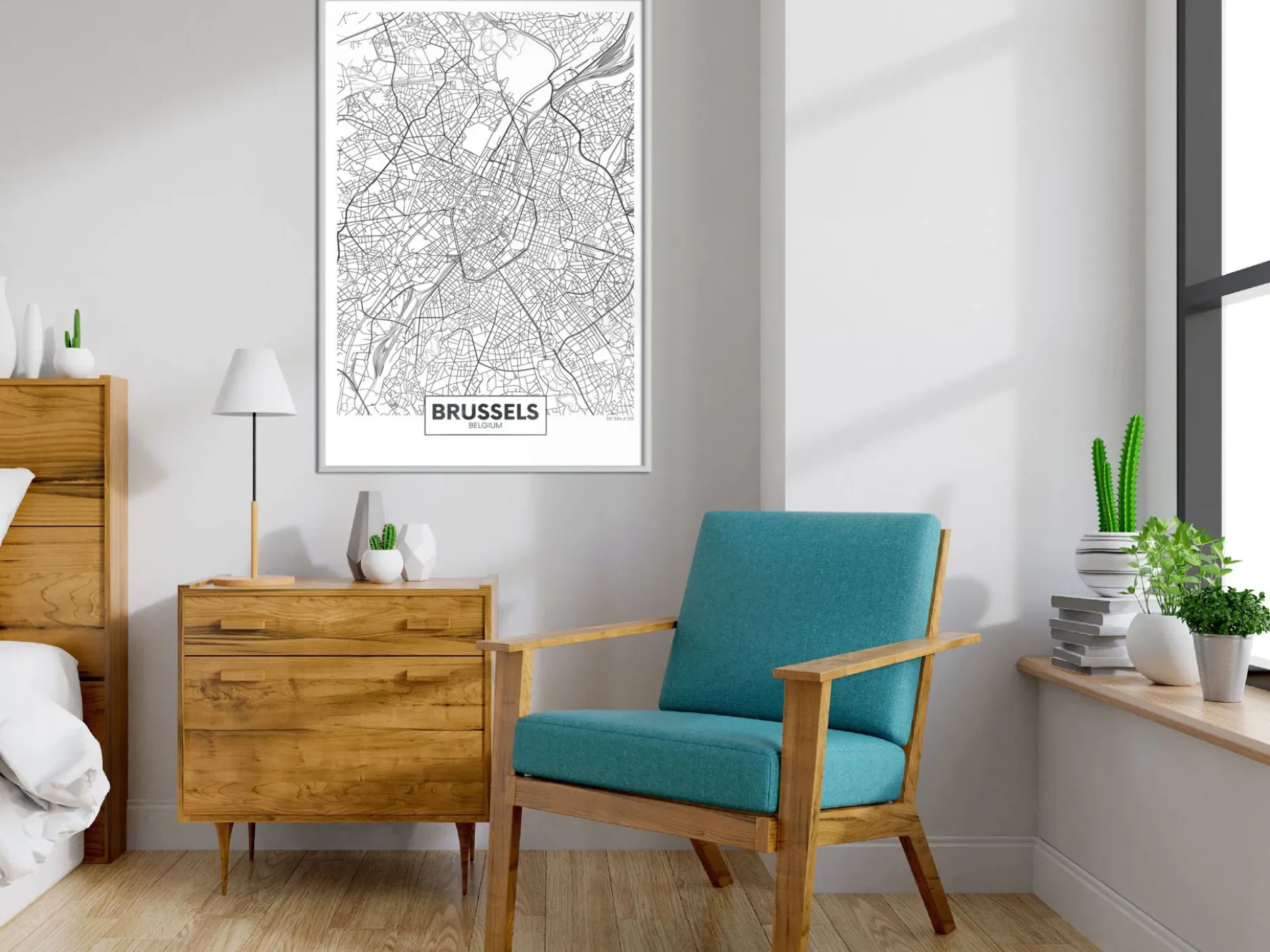 Poster 'City map: Brussels'