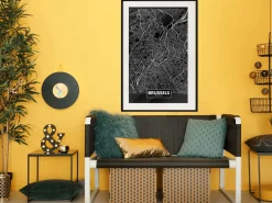 Poster 'City Map: Brussels (Dark)'