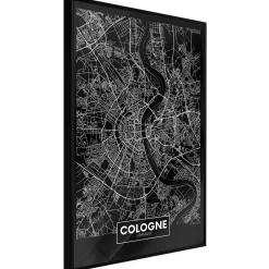 Poster 'City Map: Cologne (Dark)'
