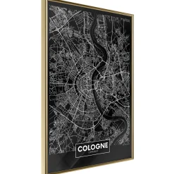 Poster 'City Map: Cologne (Dark)'
