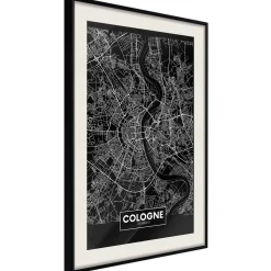 Poster 'City Map: Cologne (Dark)'