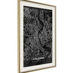 Poster 'City Map: Cologne (Dark)'