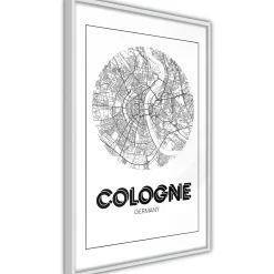 Poster 'City Map: Cologne (Round)'