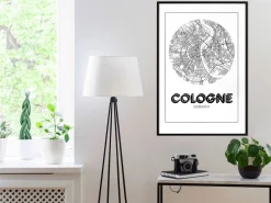 Poster 'City Map: Cologne (Round)'