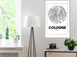 Poster 'City Map: Cologne (Round)'