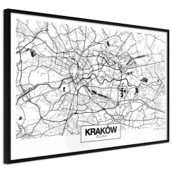 Poster 'City Map: Cracow'