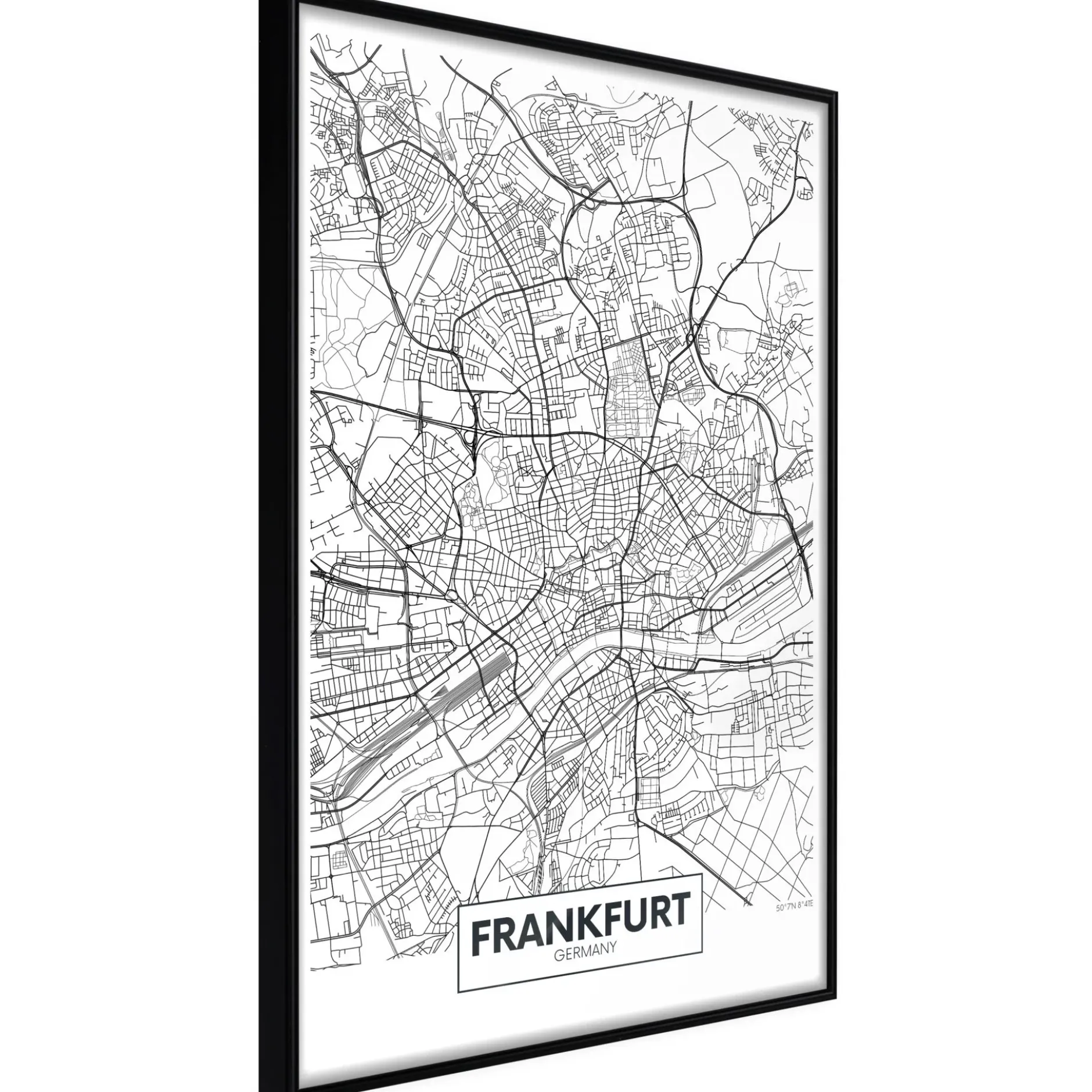 Poster 'City map: Frankfurt'