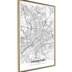 Poster 'City map: Frankfurt'