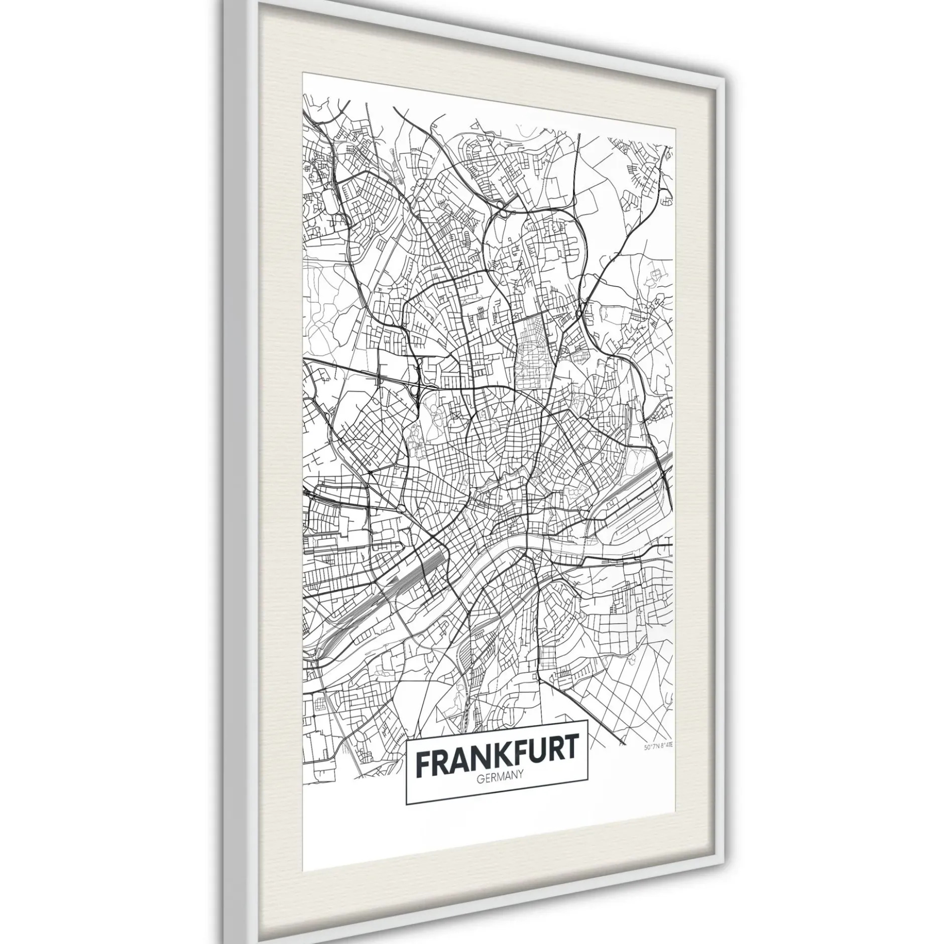 Poster 'City map: Frankfurt'