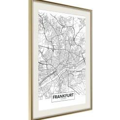 Poster 'City map: Frankfurt'