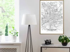 Poster 'City map: Frankfurt'
