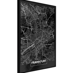 Poster 'City Map: Frankfurt (Dark)'