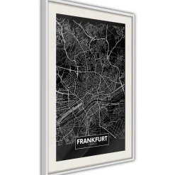 Poster 'City Map: Frankfurt (Dark)'