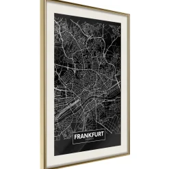 Poster 'City Map: Frankfurt (Dark)'