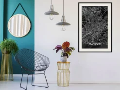 Poster 'City Map: Frankfurt (Dark)'