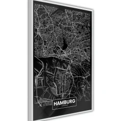 Poster 'City Map: Hamburg (Dark)'
