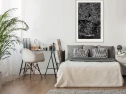 Poster 'City Map: Hamburg (Dark)'