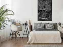 Poster 'City Map: Hamburg (Dark)'