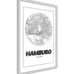 Poster 'City Map: Hamburg (Round)'