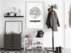 Poster 'City Map: Hamburg (Round)'