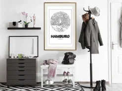 Poster 'City Map: Hamburg (Round)'