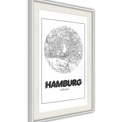 Poster 'City Map: Hamburg (Round)'